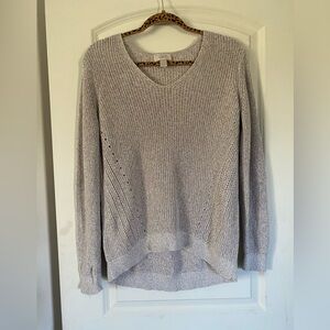 LOFT Taupe Loose Fitting Sweater Size Large. 20” Pit To Pit. 29 Length.